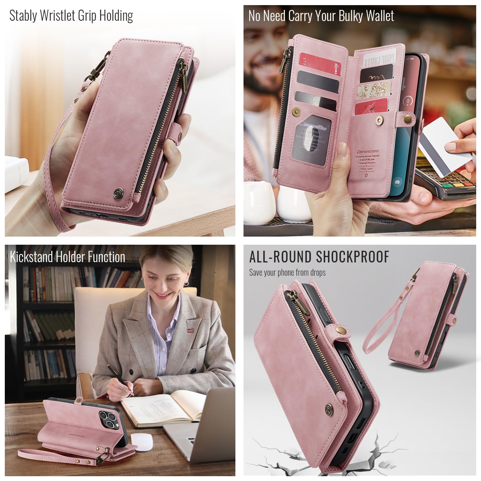 Foto 5 pulgar | Funda De Teléfono Wallet Defcase Compatible Con Iphone 13 Pro Max - Venta Internacional.