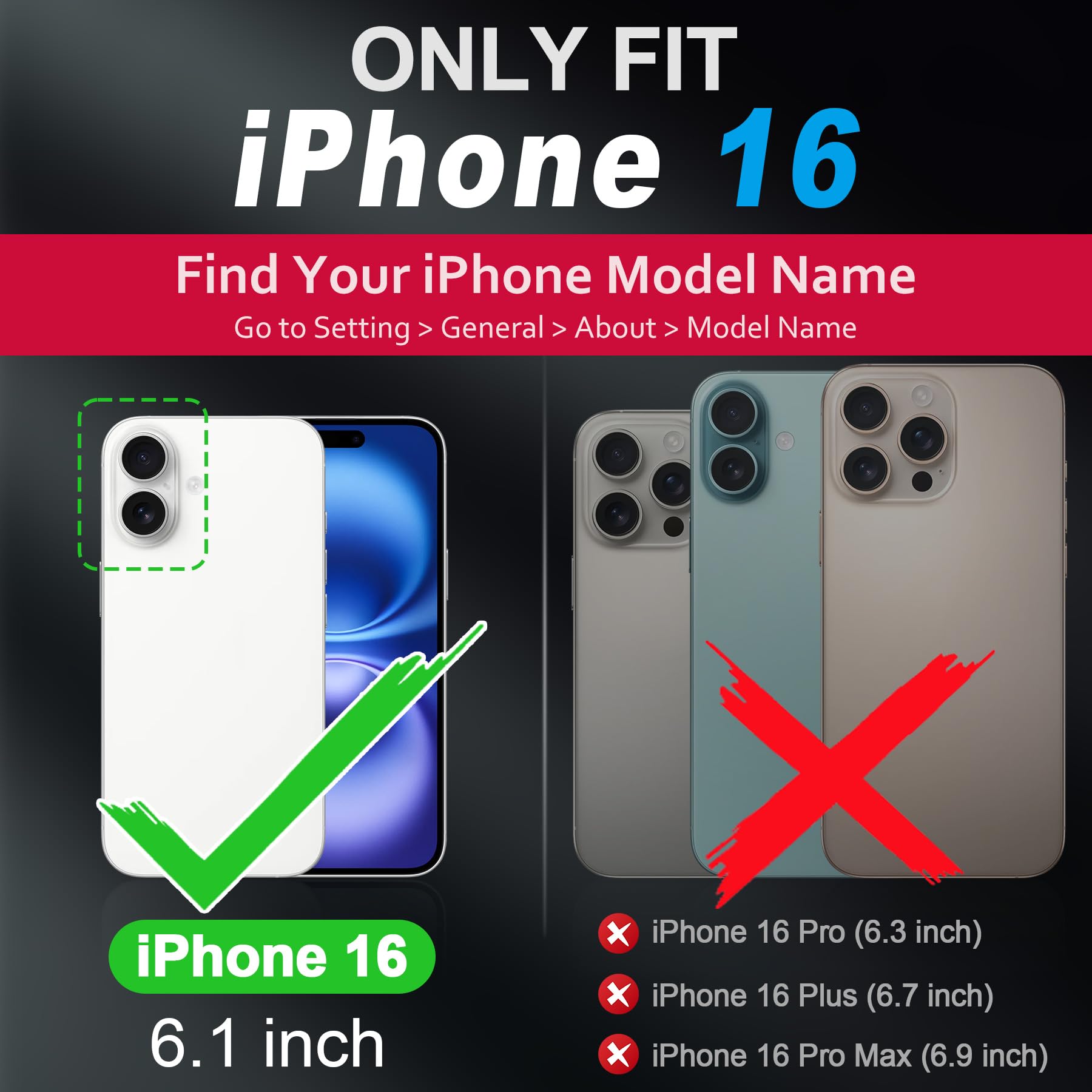 Foto 3 pulgar | Funda Shieldon Para Iphone 16 6.1 De Piel Marrón Oscuro - Venta Internacional.