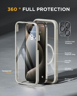 Foto 2 | Funda Magnética Miracase Para Iphone 15 Pro Max, Color Gris - Venta Internacional.