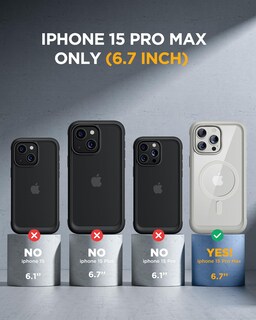 Foto 7 | Funda Magnética Miracase Para Iphone 15 Pro Max, Color Gris - Venta Internacional.
