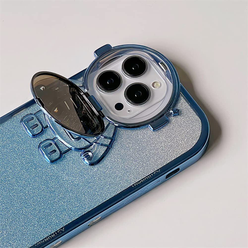 Foto 3 pulgar | Funda De Teléfono Qokcoahn Astronaut Hidden Stand Para Iphone 16, Azul - Venta Internacional.