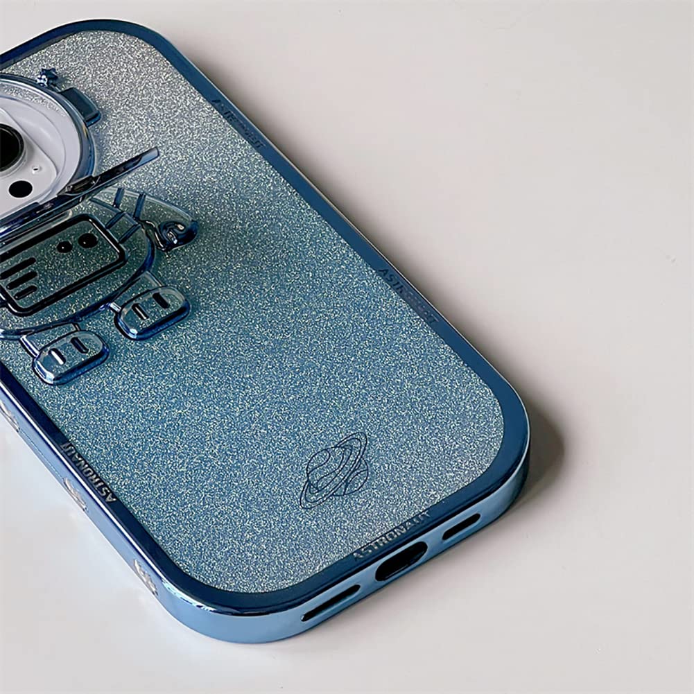 Foto 3 | Funda De Teléfono Qokcoahn Astronaut Hidden Stand Para Iphone 16, Azul - Venta Internacional.