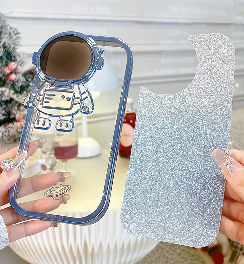 Foto 5 | Funda De Teléfono Qokcoahn Astronaut Hidden Stand Para Iphone 16, Azul - Venta Internacional.
