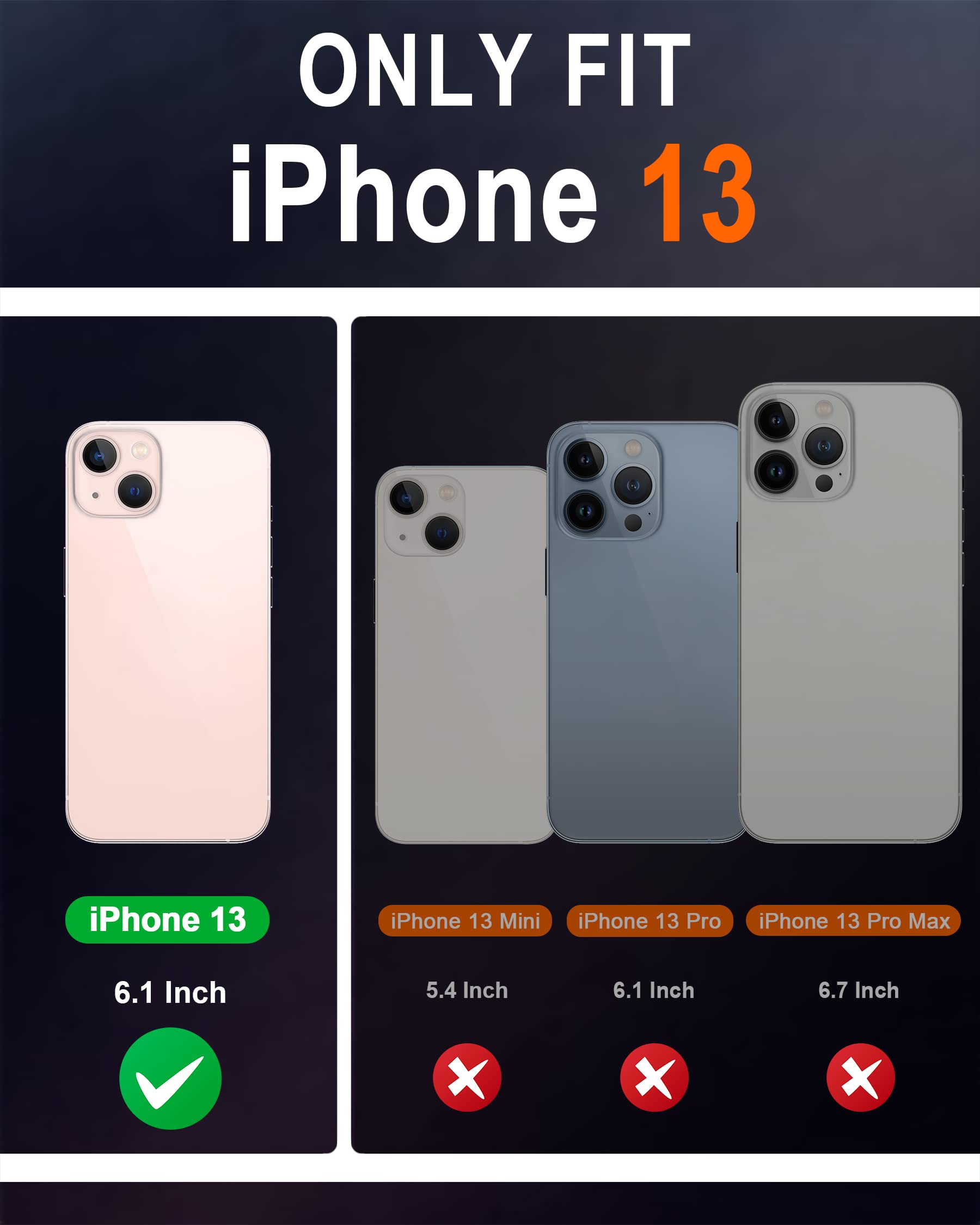 Foto 3 pulgar | Funda Tipo Cartera Shieldon Para Iphone 13 5g De Piel Auténtica, Color Marrón - Venta Internacional.