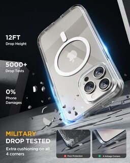 Foto 4 | Funda De Teléfono Miracase Magnetic Con Cristal Para Iphone 15 Pro 6.1 - Venta Internacional.