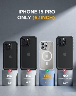 Foto 7 | Funda De Teléfono Miracase Magnetic Con Cristal Para Iphone 15 Pro 6.1 - Venta Internacional.