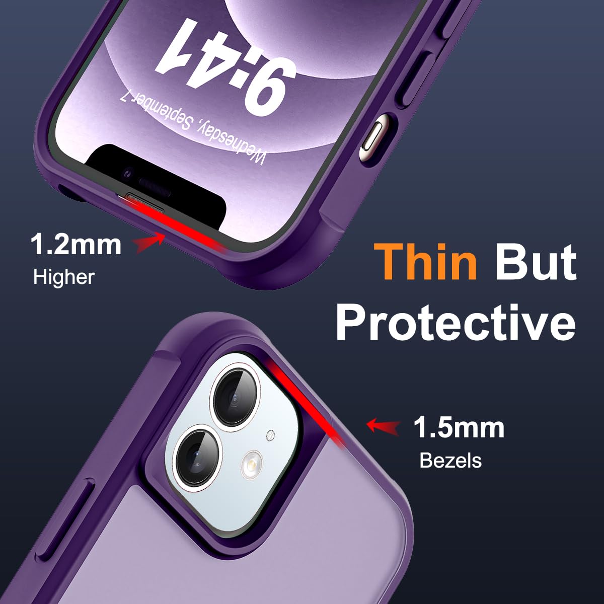 Foto 6 | Funda De Teléfono Skylmw Compatible Con Iphone 12/12 Pro 6.1 Púrpura - Venta Internacional.