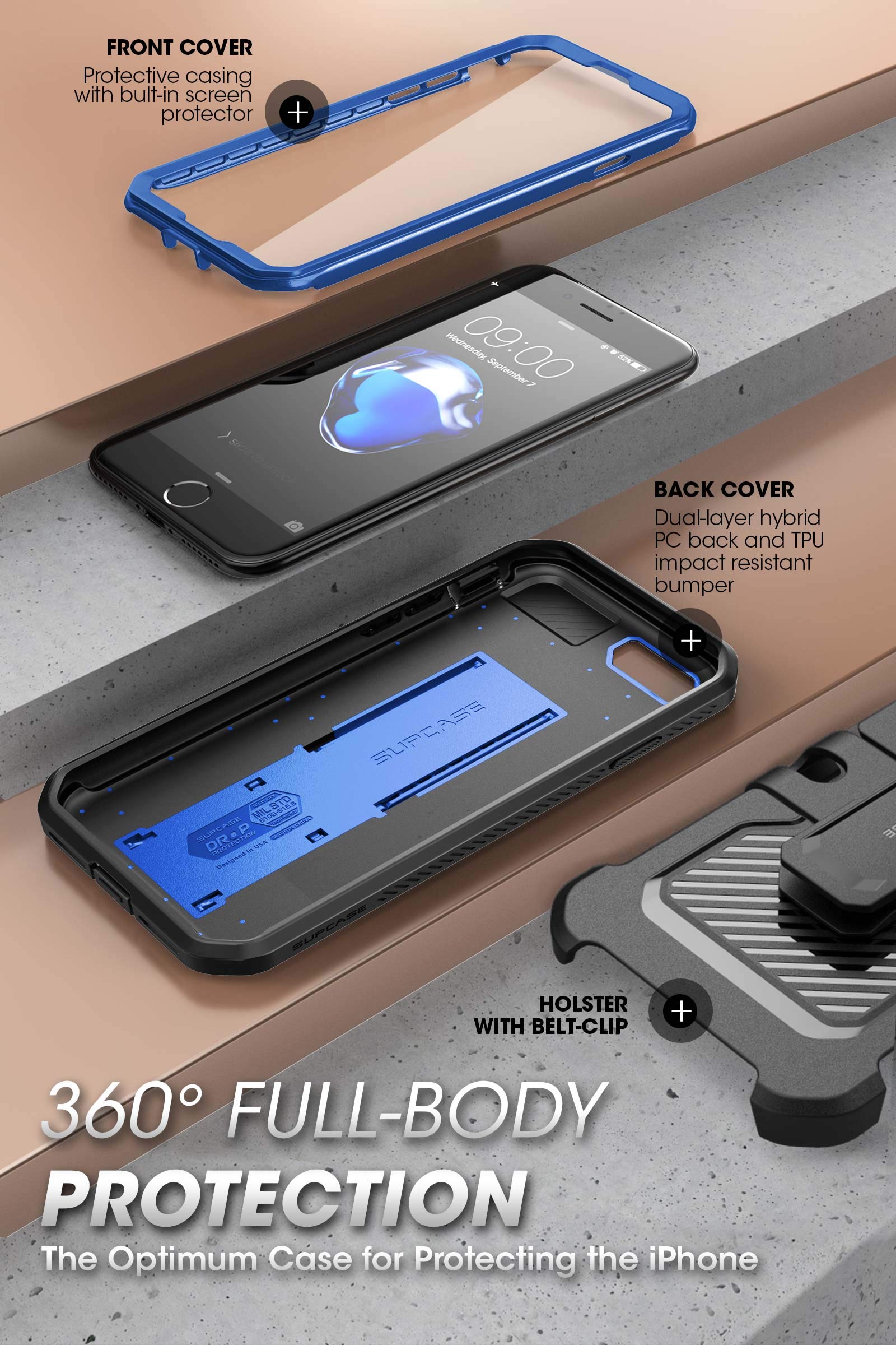 Foto 4 | Funda De Teléfono Supcase Unicorn Beetle Pro Para Iphone Se 3ª Y 2ª Generación/7/8 - Venta Internacional.