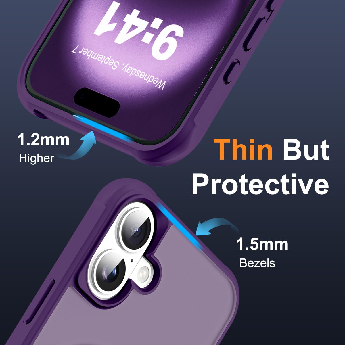 Foto 7 pulgar | Funda De Teléfono Sky-lmw Compatible Con Iphone 16 Plus, Color Morado - Venta Internacional.