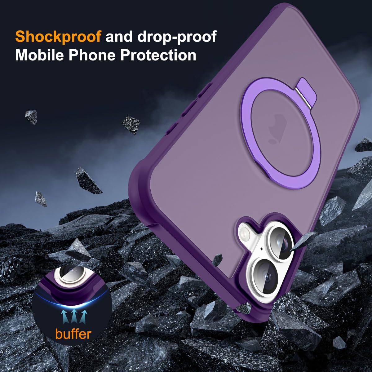 Foto 8 pulgar | Funda De Teléfono Sky-lmw Compatible Con Iphone 16 Plus, Color Morado - Venta Internacional.