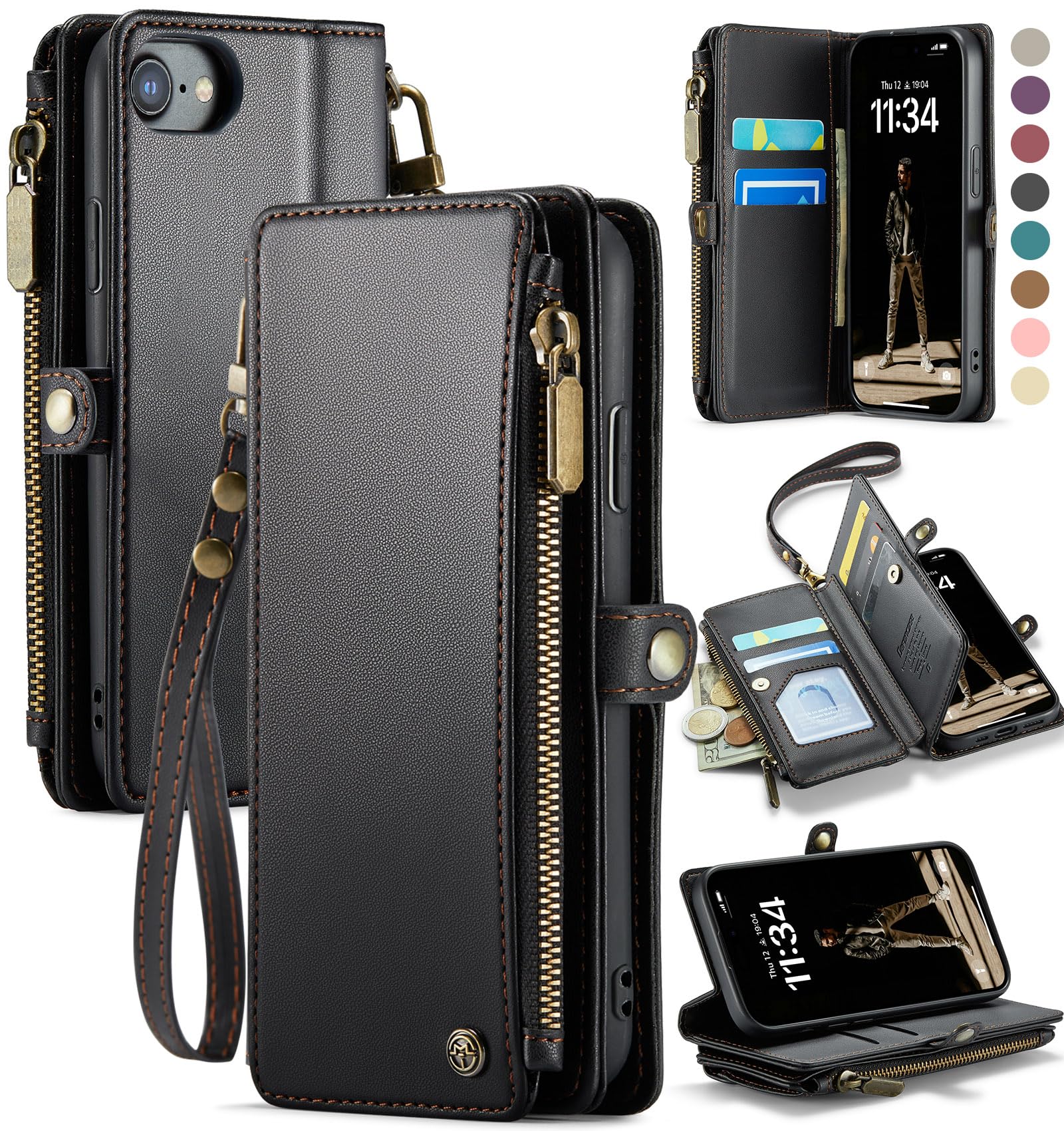 Foto 2 pulgar | Funda De Teléfono Wallet Defencase Compatible Con Iphone Se 2020 2022 - Venta Internacional.