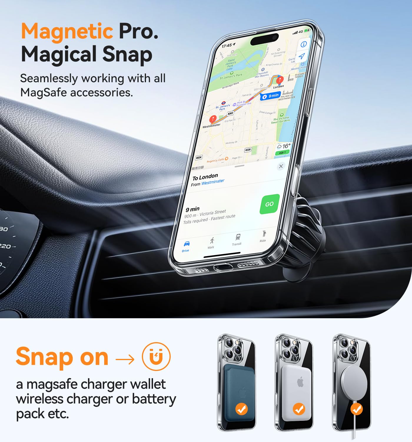 Foto 5 pulgar | Funda Magnética Canshn Compatible Con Iphone 16 Pro - Venta Internacional.