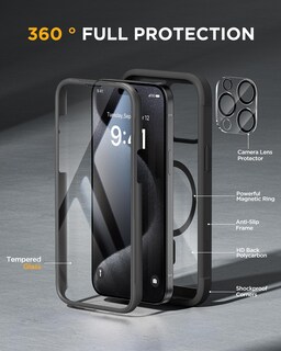 Foto 2 | Funda Magnética Miracase Con Protector De Pantalla Para Iphone 12 Pro Max - Venta Internacional.