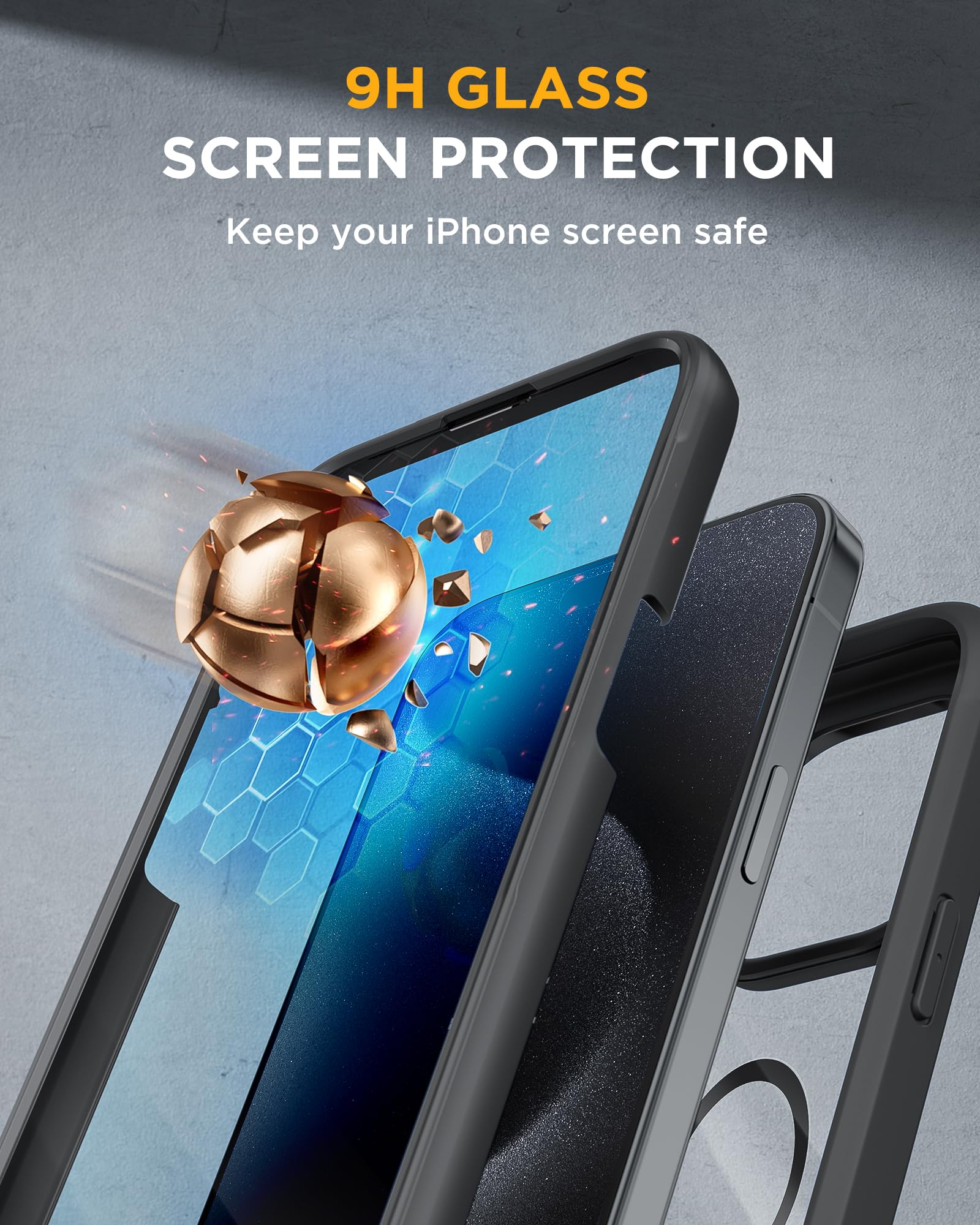Foto 4 pulgar | Funda Magnética Miracase Con Protector De Pantalla Para Iphone 12 Pro Max - Venta Internacional.