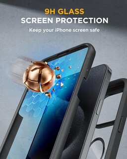 Foto 3 | Funda Magnética Miracase Con Protector De Pantalla Para Iphone 12 Pro Max - Venta Internacional.