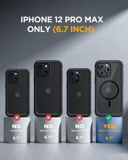 Foto 6 | Funda Magnética Miracase Con Protector De Pantalla Para Iphone 12 Pro Max - Venta Internacional.
