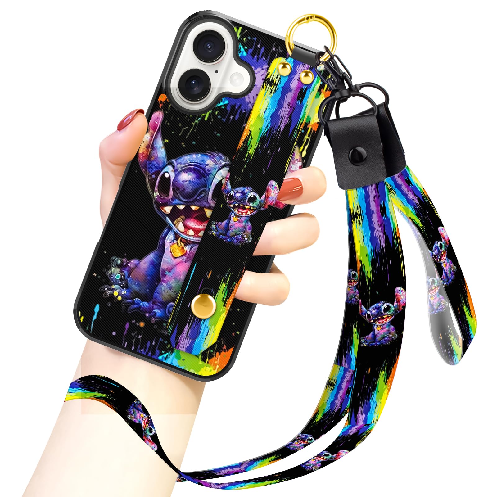 Foto 2 pulgar | Funda De Teléfono Cuwana Cartoon Para Iphone 16 Plus (2024) Con Cordón - Venta Internacional.