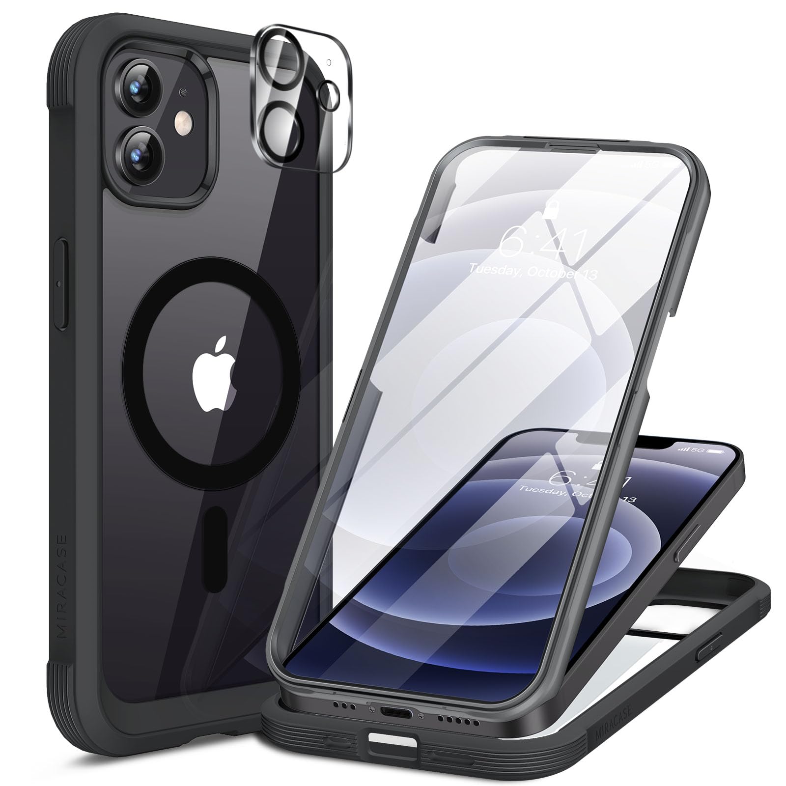 Foto 1 | Funda Protectora Miracase Magnetic Glass Para Iphone 12/12 Pro - Venta Internacional.