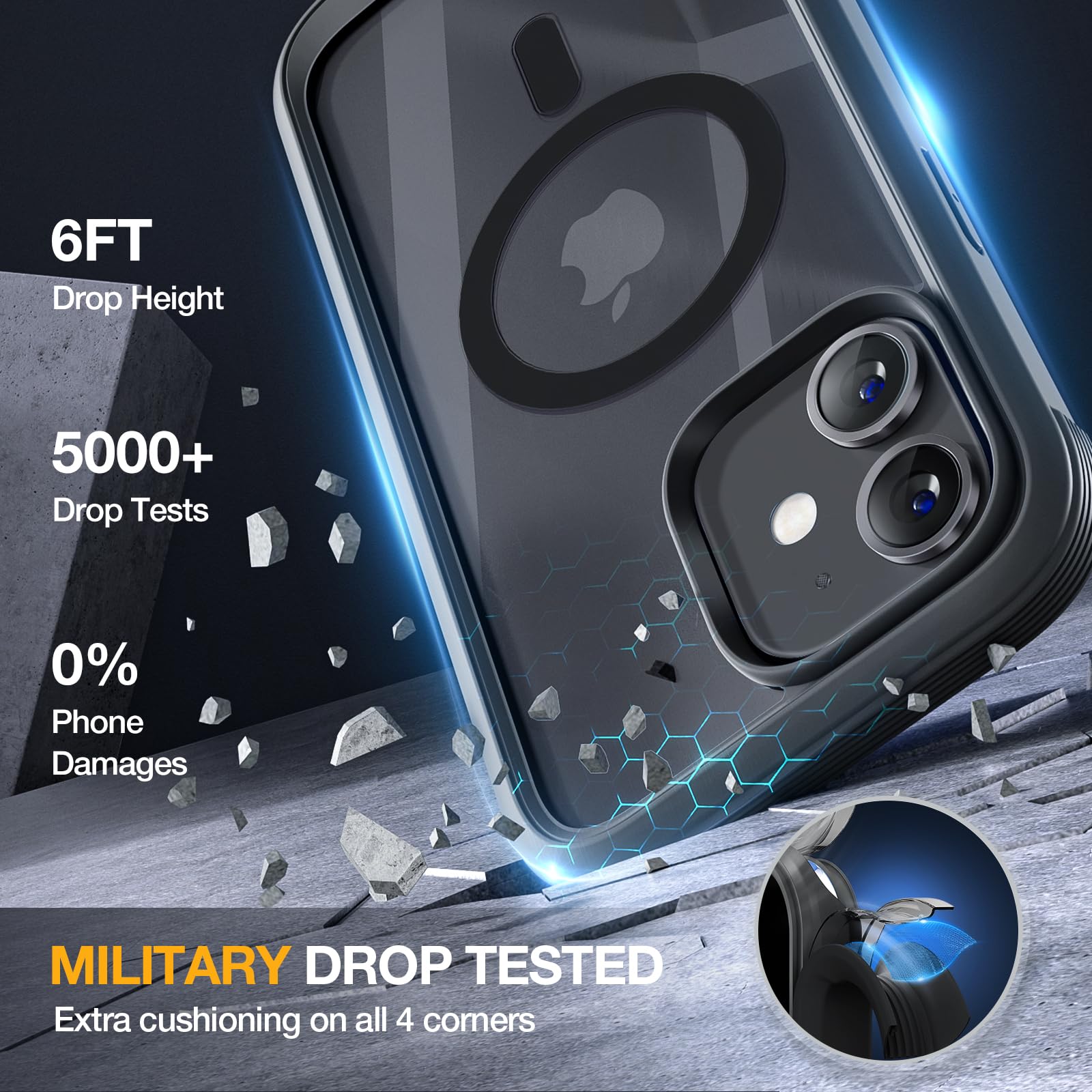 Foto 4 | Funda Protectora Miracase Magnetic Glass Para Iphone 12/12 Pro - Venta Internacional.