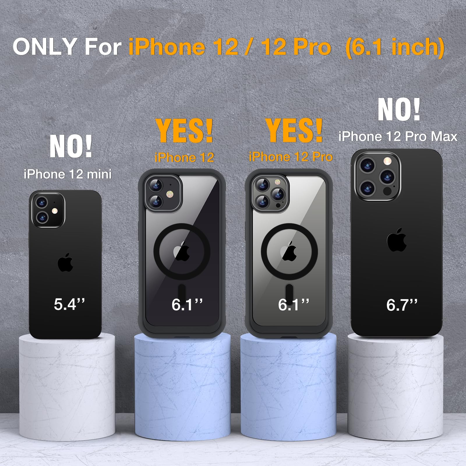 Foto 7 | Funda Protectora Miracase Magnetic Glass Para Iphone 12/12 Pro - Venta Internacional.