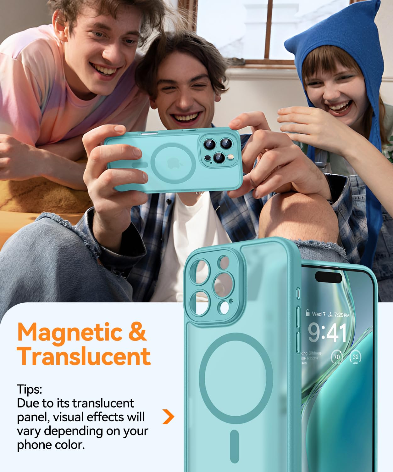 Foto 4 pulgar | Funda Magnética Canshn Compatible Con Iphone 16 Pro Max - Venta Internacional.