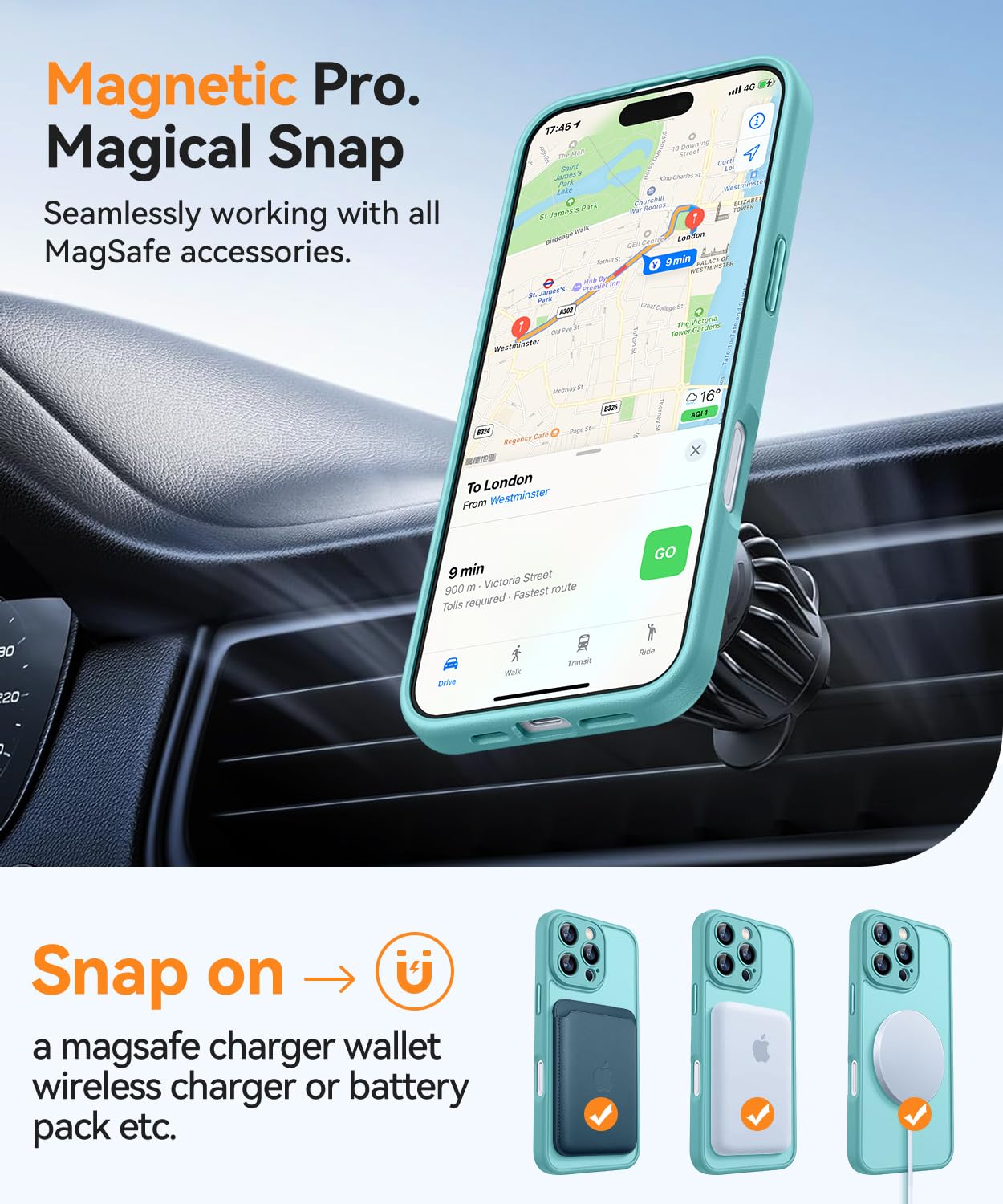 Foto 6 pulgar | Funda Magnética Canshn Compatible Con Iphone 16 Pro Max - Venta Internacional.