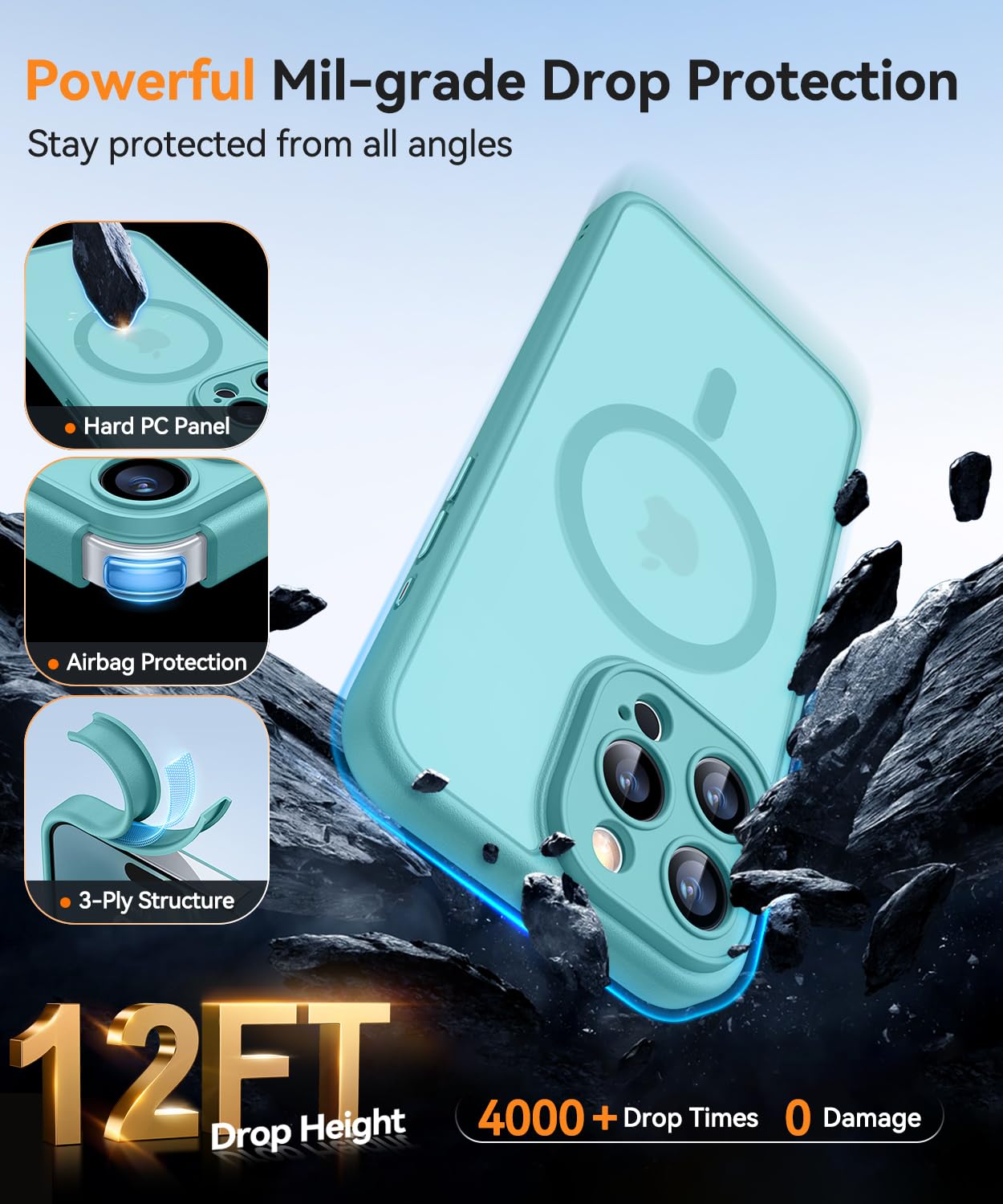 Foto 8 pulgar | Funda Magnética Canshn Compatible Con Iphone 16 Pro Max - Venta Internacional.