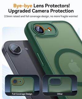 Foto 3 | Funda Magnética Canshn Para Iphone 16e A Prueba De Golpes, Color Verde - Venta Internacional.