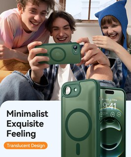 Foto 7 | Funda Magnética Canshn Para Iphone 16e A Prueba De Golpes, Color Verde - Venta Internacional.