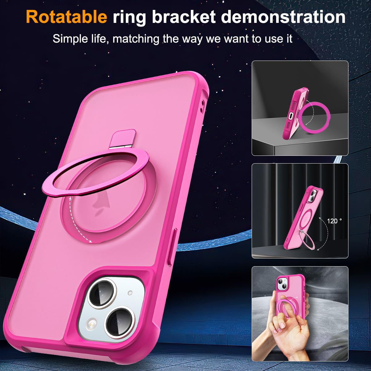 Foto 3 pulgar | Funda De Teléfono Skylmw Compatible Con Iphone 13 Y 14 6.1 Rose - Venta Internacional.