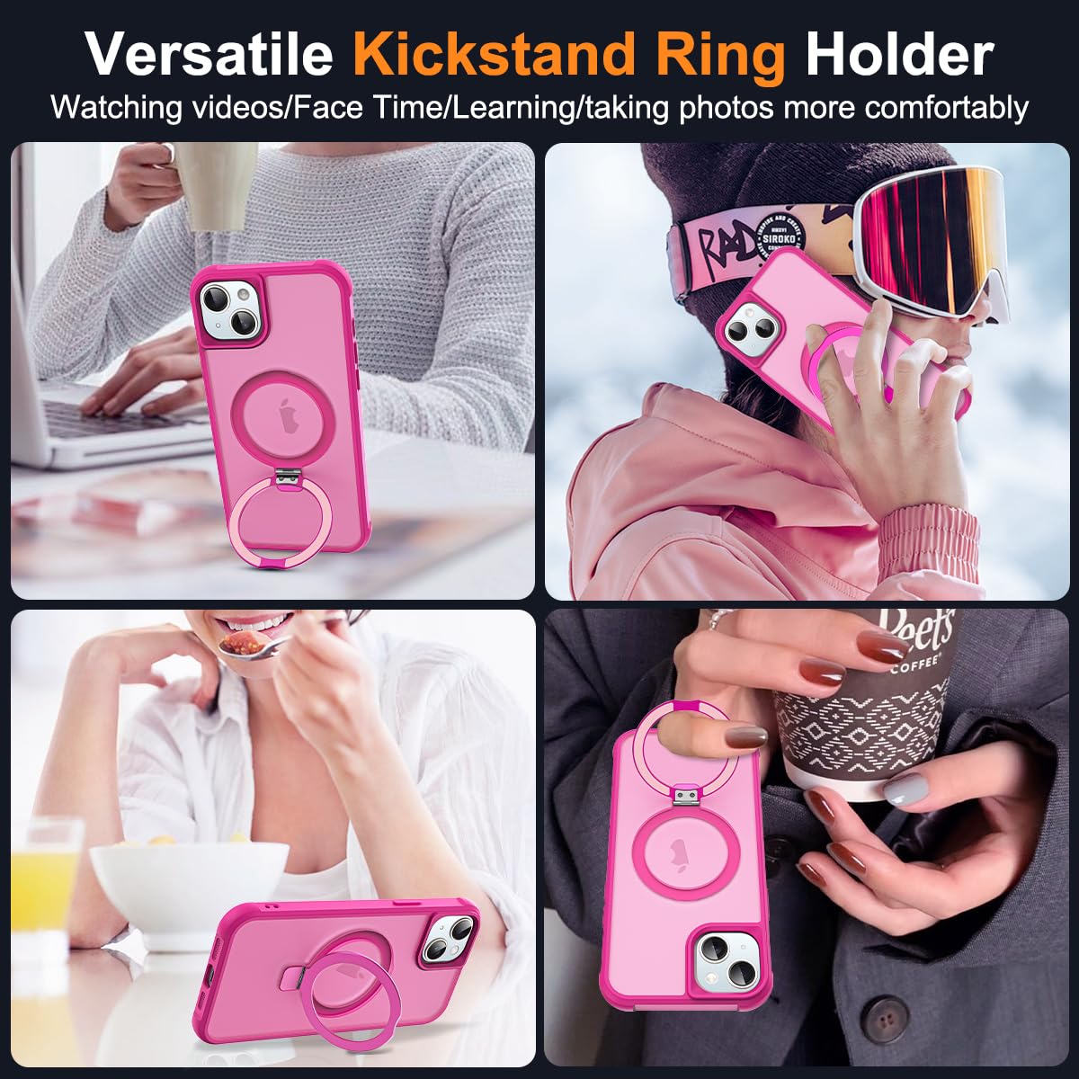 Foto 6 pulgar | Funda De Teléfono Skylmw Compatible Con Iphone 13 Y 14 6.1 Rose - Venta Internacional.
