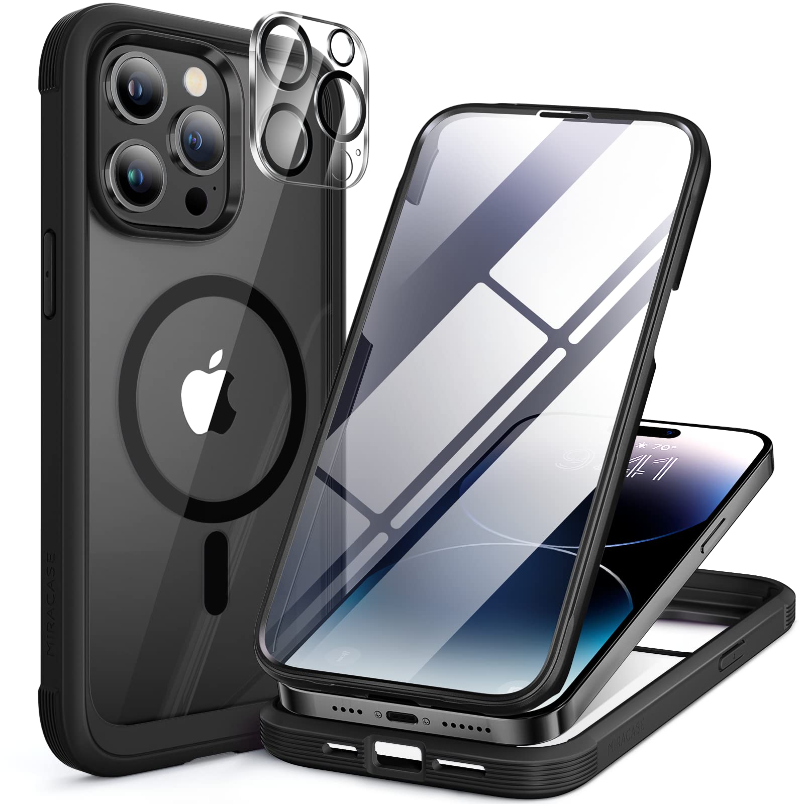 Foto 2 pulgar | Funda Magnética Miracase Para Iphone 14 Pro Con Protector De Pantalla - Venta Internacional.