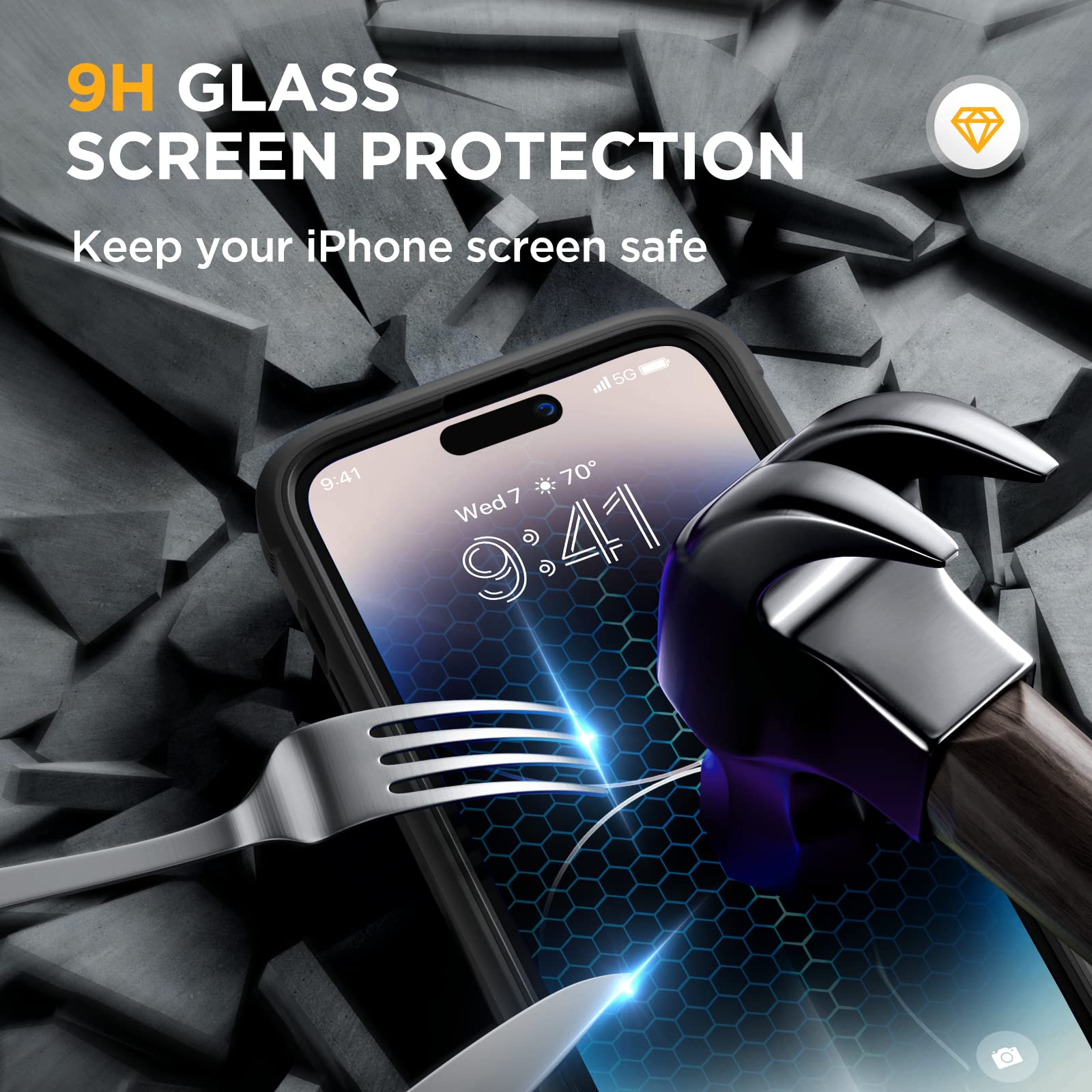 Foto 7 pulgar | Funda Magnética Miracase Para Iphone 14 Pro Con Protector De Pantalla - Venta Internacional.