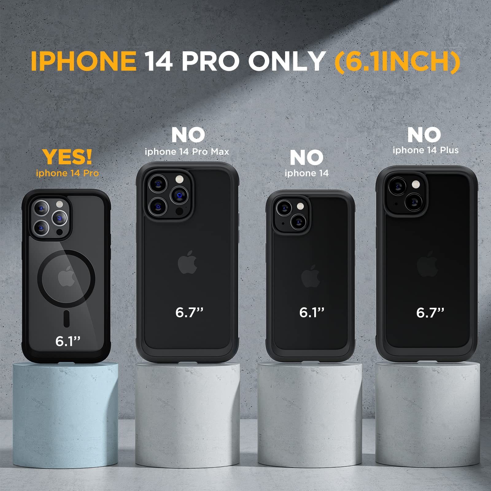 Foto 8 pulgar | Funda Magnética Miracase Para Iphone 14 Pro Con Protector De Pantalla - Venta Internacional.