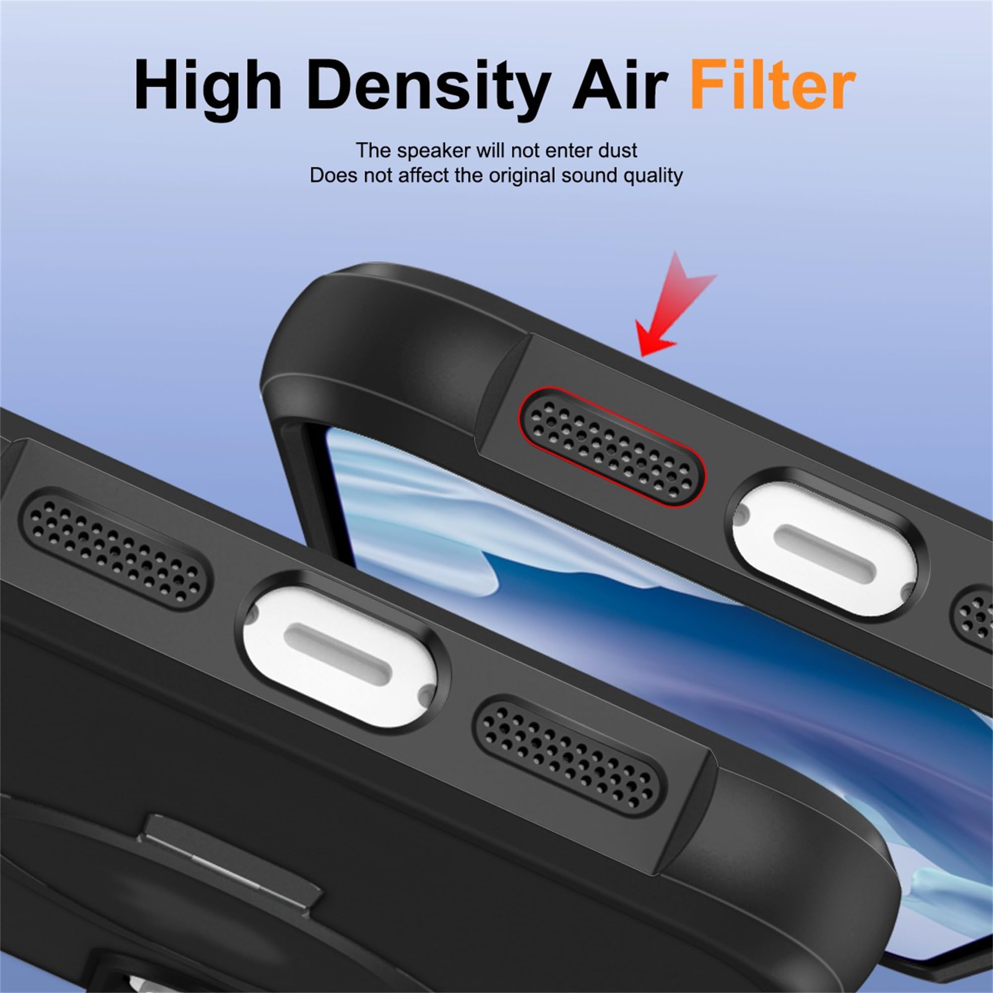Foto 8 pulgar | Funda Skylmw Compatible Con Iphone 15 Pro Max Con Soporte Negro - Venta Internacional.