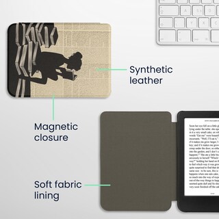 Foto 5 | Funda Kwmobile Compatible Con El Lector Electrónico Kobo Clara Bw/colour - Venta Internacional.