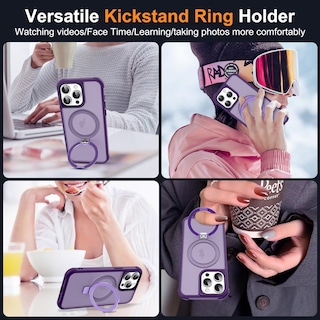 Foto 5 | Funda De Teléfono Skylmw Compatible Con Iphone 14 Pro Con Soporte Morado - Venta Internacional.