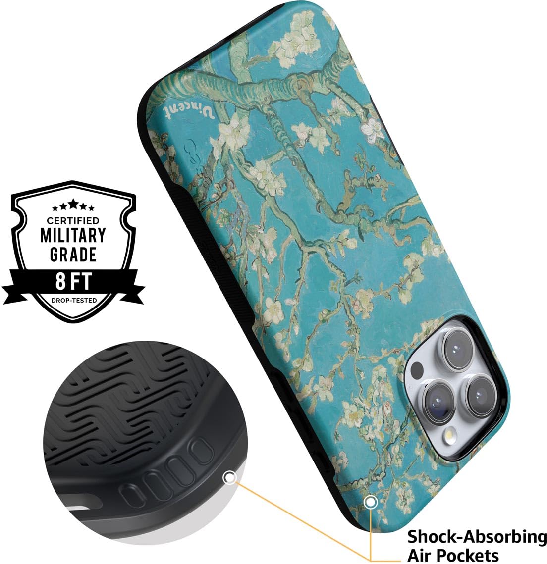 Foto 5 pulgar | Funda De Teléfono Casely Para Iphone 16 Pro Van Gogh Almond Blossom - Venta Internacional.