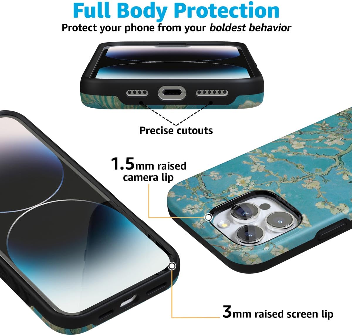 Foto 5 | Funda De Teléfono Casely Para Iphone 16 Pro Van Gogh Almond Blossom - Venta Internacional.