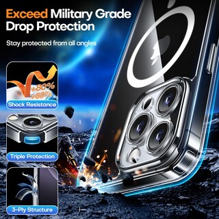 Foto 6 | Funda Magnética Canshn Compatible Con Iphone 16 Pro, Transparente - Venta Internacional.