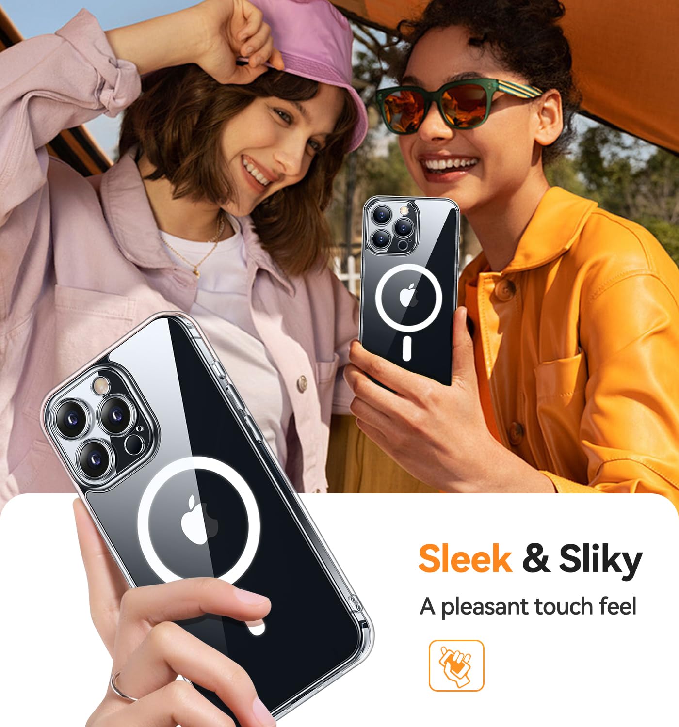 Foto 8 pulgar | Funda Magnética Canshn Compatible Con Iphone 16 Pro, Transparente - Venta Internacional.