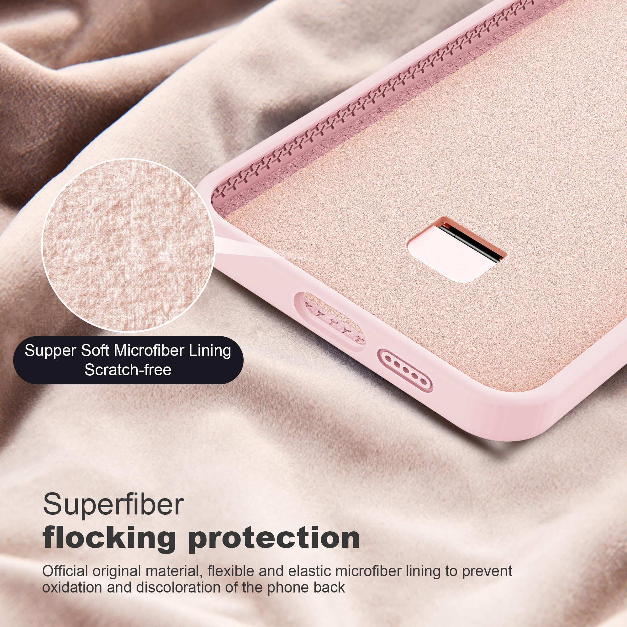 Foto 6 pulgar | Funda De Teléfono Skylmw Para Samsung Galaxy S24 Plus De Silicona Rosa - Venta Internacional.