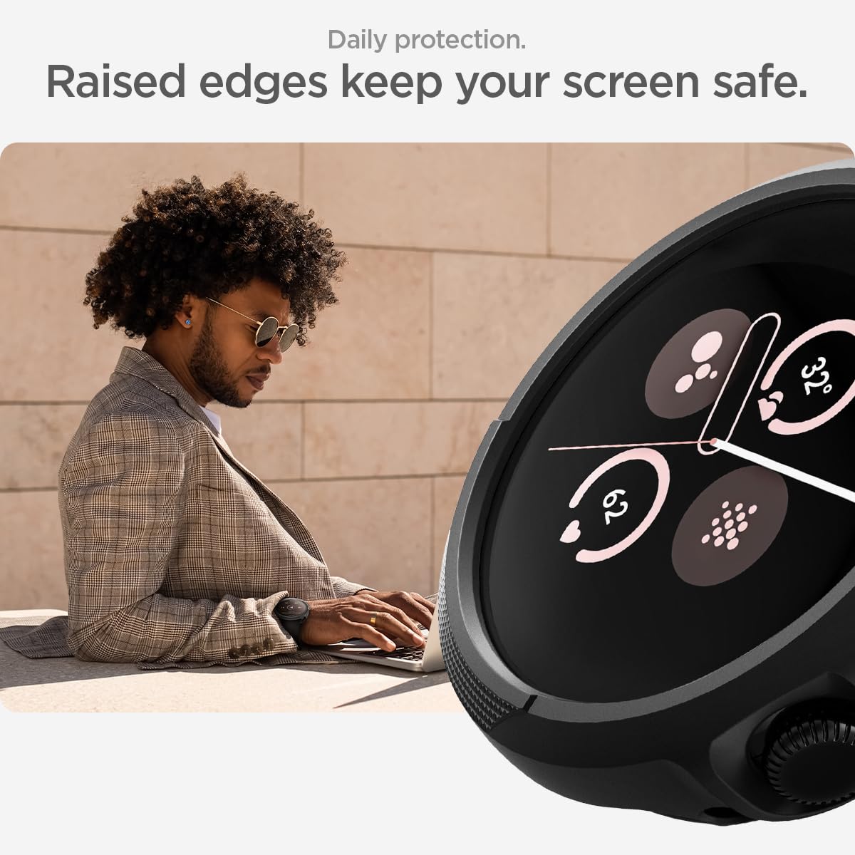 Foto 5 pulgar | Funda Spigen Liquid Air Tpu Para Google Pixel Watch 3 De 45 Mm - Venta Internacional.