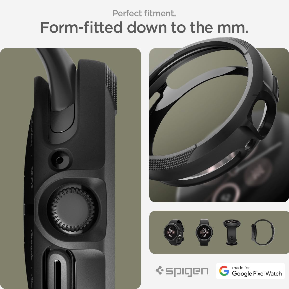 Foto 8 pulgar | Funda Spigen Liquid Air Tpu Para Google Pixel Watch 3 De 45 Mm - Venta Internacional.