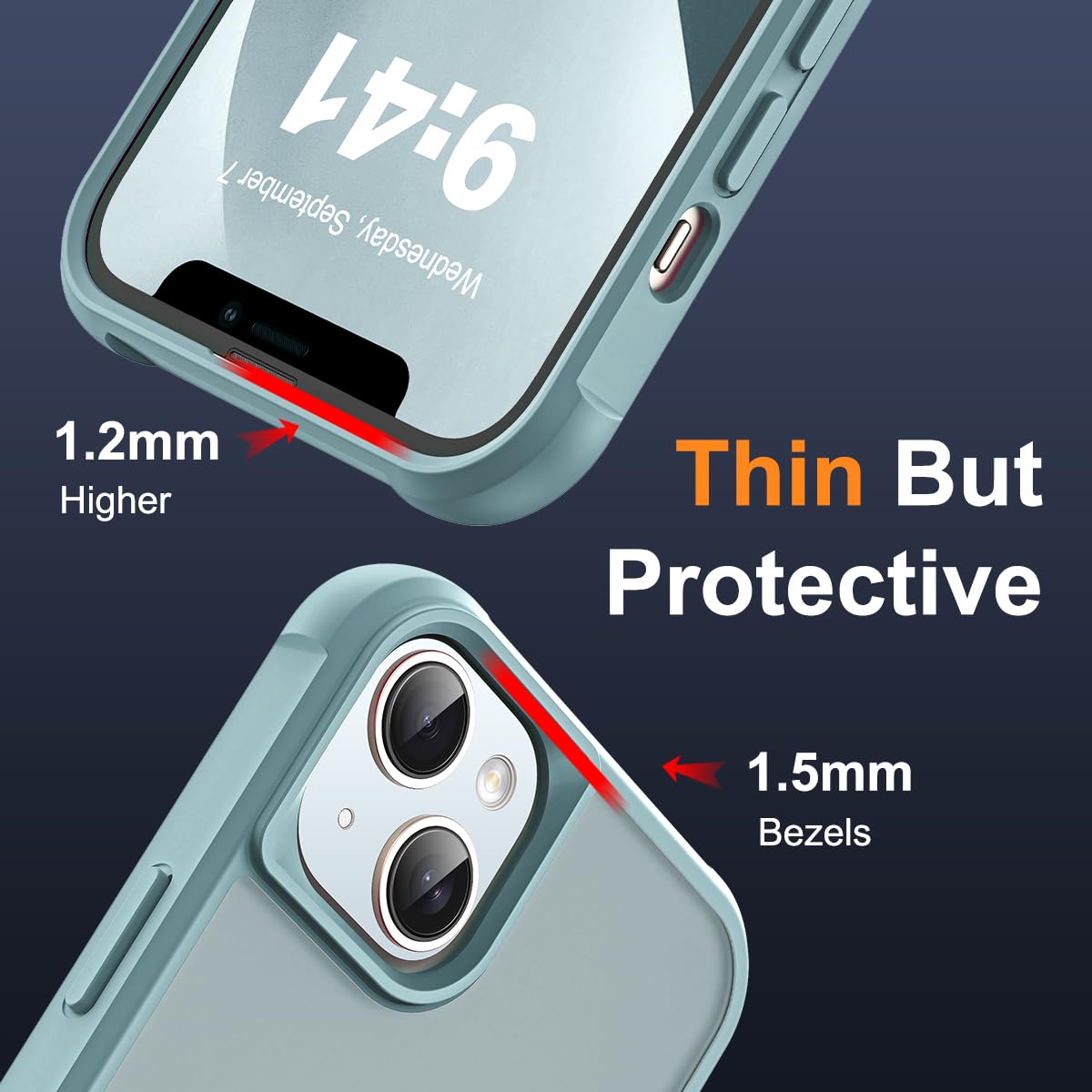 Foto 7 pulgar | Funda De Teléfono Skylmw Compatible Con Iphone 13 Y 14 6.1 Azul - Venta Internacional.