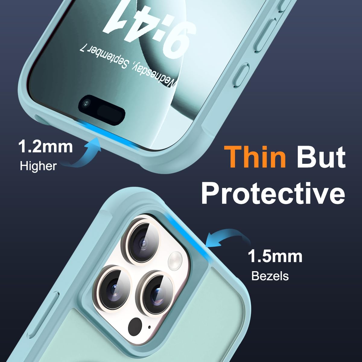 Foto 7 pulgar | Funda De Teléfono Sky-lmw Compatible Con Iphone 16 Pro Max Blue - Venta Internacional.