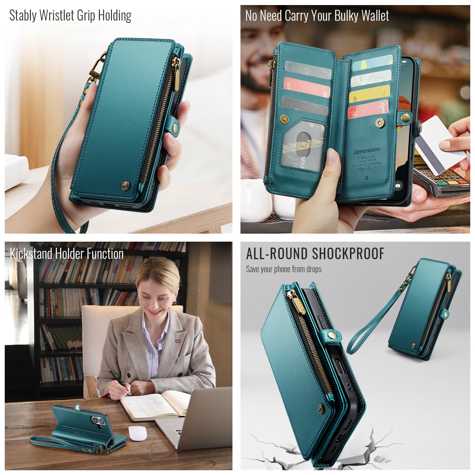 Foto 4 | Funda Para Teléfono Wallet Defense Compatible Con Iphone 16 Plus - Venta Internacional.