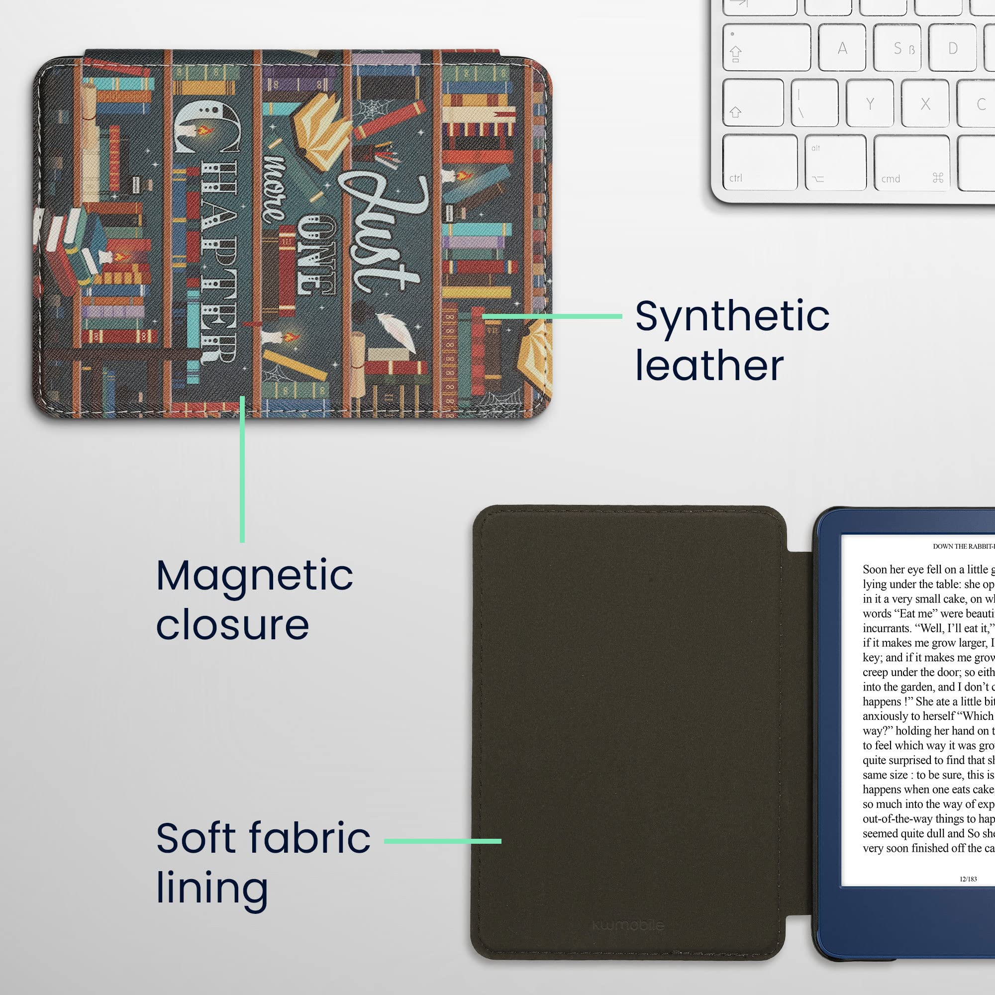 Foto 6 pulgar | Funda Kwmobile Compatible Con Amazon Kindle (2022/2024) - Venta Internacional.