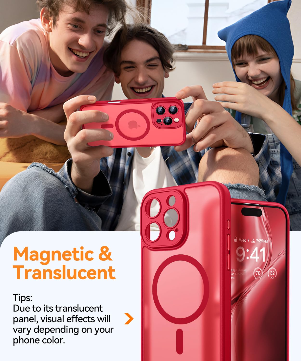 Foto 4 pulgar | Funda Magnética Canshn Compatible Con Iphone 16 Pro Max - Venta Internacional.