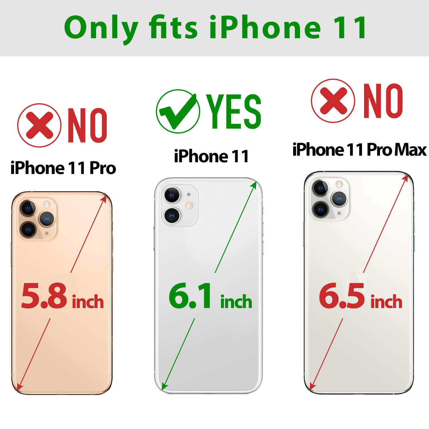 Foto 3 pulgar | Funda Tipo Cartera Shieldon Para Iphone 11 De Piel Auténtica, Color Negro - Venta Internacional.
